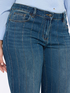 Wide Leg Jeans with rhinestone pinstripes image number 3