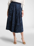 Laser denim midi skirt image number 2