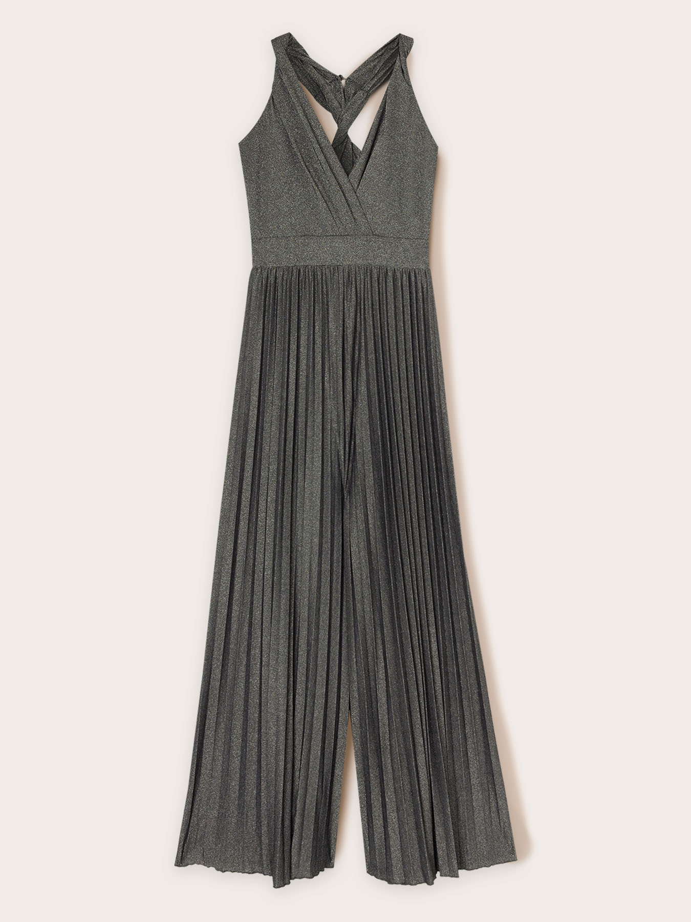 Pleated lurex jumpsuit image number 4