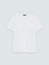 Cotton t-shirt with beaded flowers image number 4