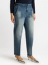 Ballon-Jeans Riss vorn mit Tweed-Stoff image number 2