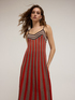 Robe évasée en maille lurex à rayures image number 2