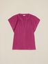 Short-sleeved viscose blouse image number 3