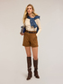 Boat neck top in flat rib knit image number 2