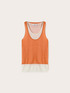 Jersey top with ribbed tank top image number 4