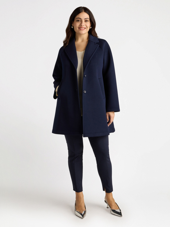 Scuba fabric coat