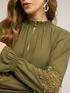 Georgette blouse with embroidered sleeves image number 3