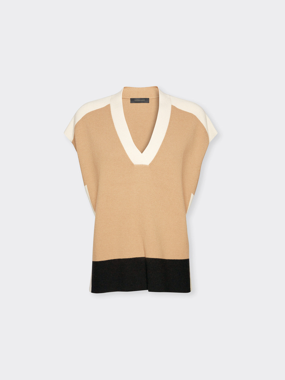 V-neck gilet