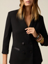 Double-breasted blazer with covered buttons image number 2
