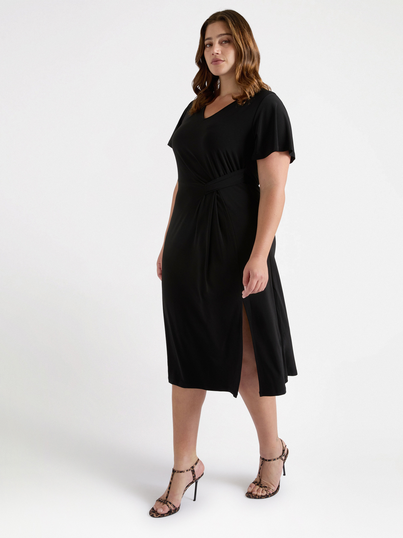 Jerseykleid mit Seitenschlaufen image number 0