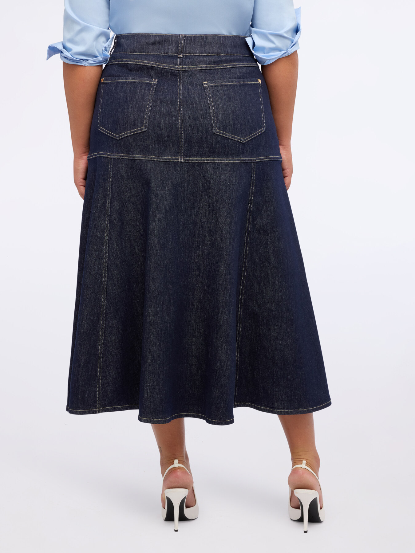 Gonna lunga in denim image number 1