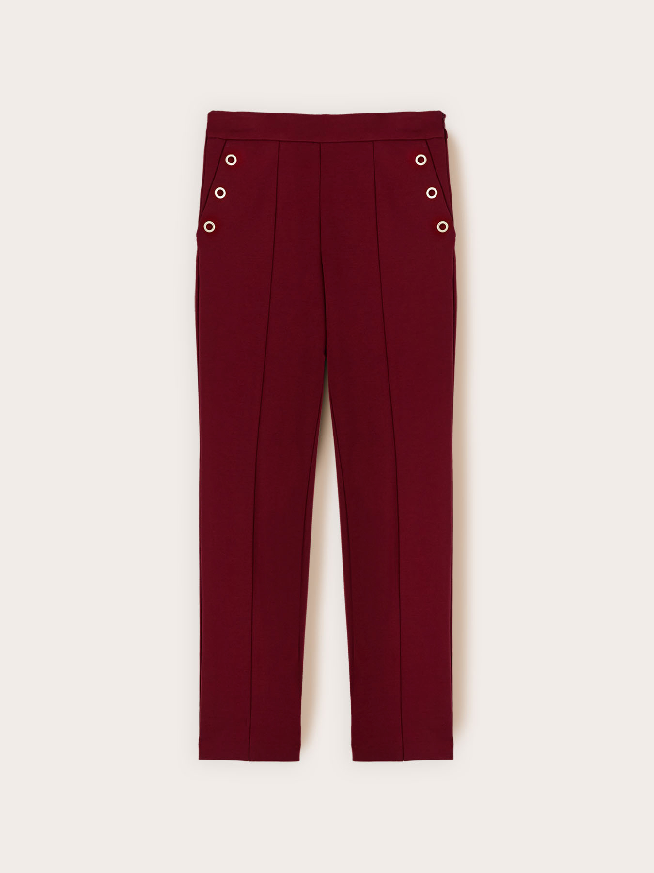 Pantalon regular avec motif &oelig;illets image number 4