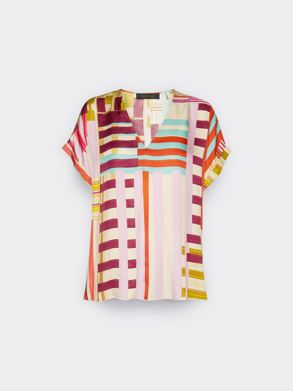 Blouse en viscose imprim&eacute;e