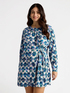 Robe courte imprimée avec ceinture image number 1