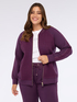 Sweat-shirt zippé en double tissu image number 0