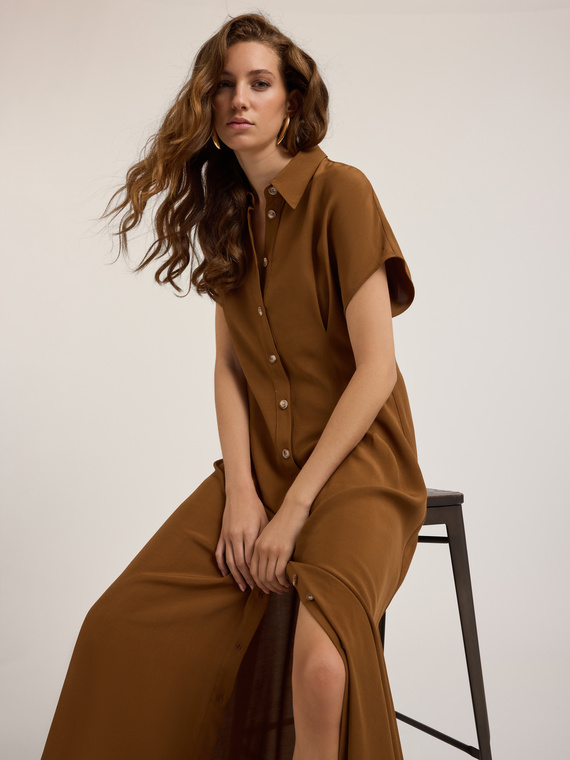 Long shirt dress in viscose