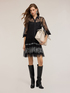 Lace shirtdress with ruffles image number 0