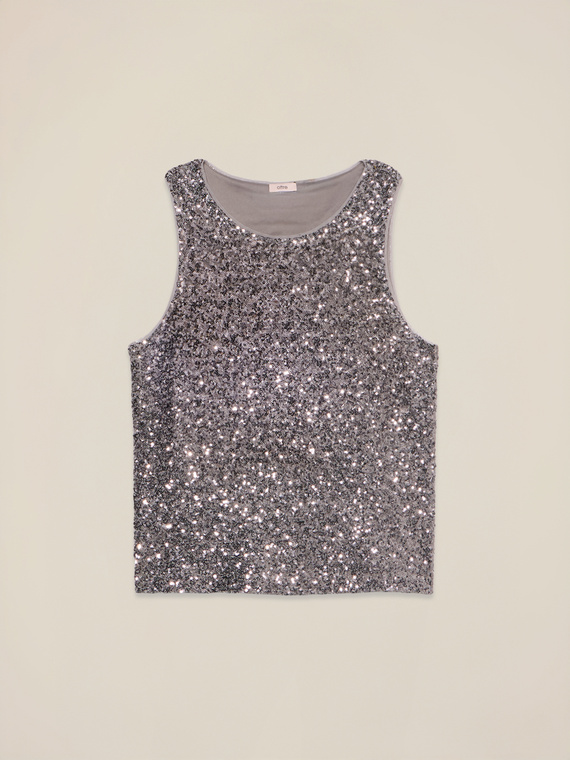 Top in paillettes