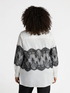 Camicia con maxi inserto in pizzo image number 1