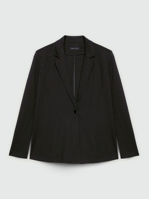 Jersey-Blazer mit Hotfix