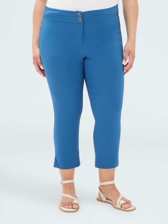 Capri-Hose mit Schlitzen