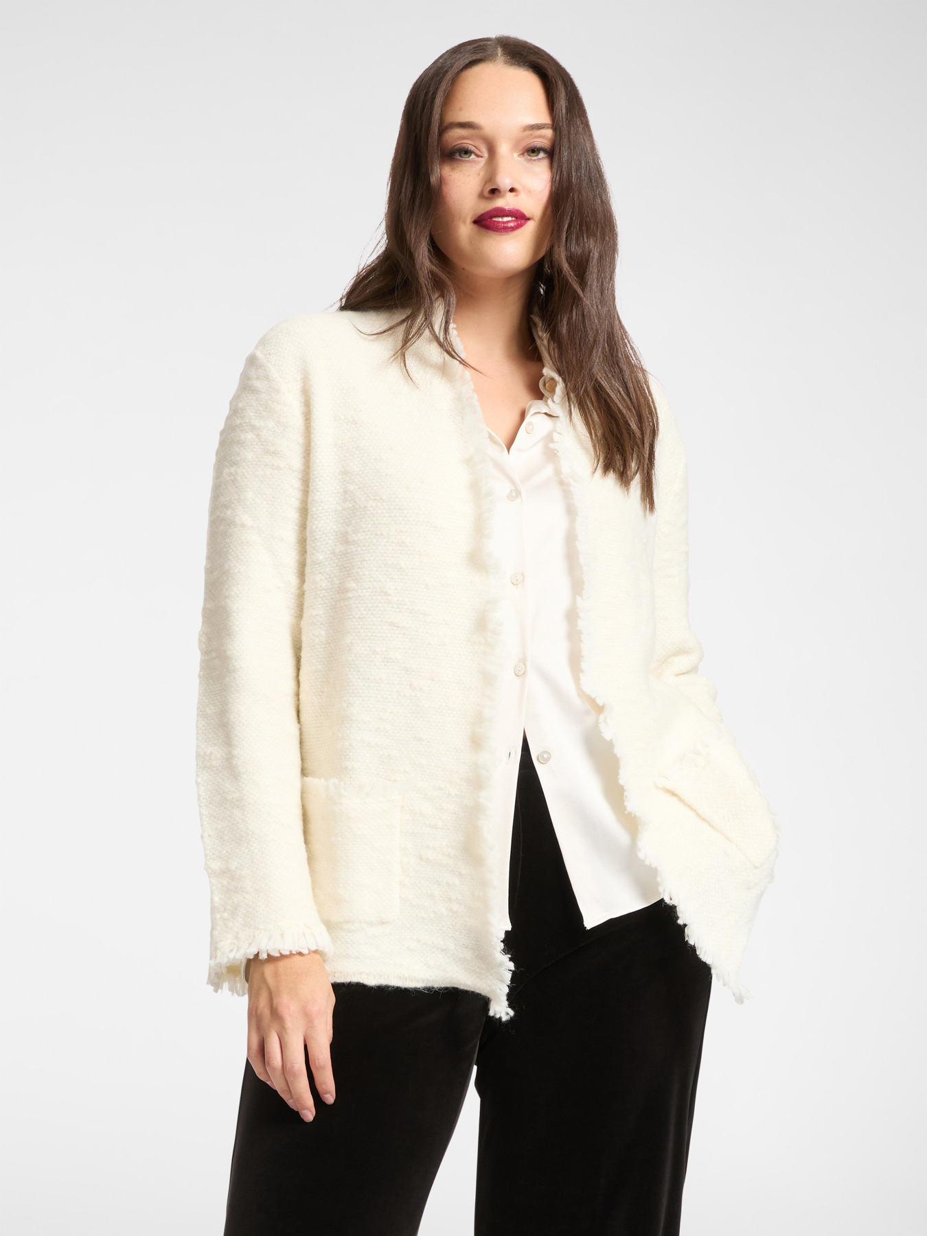 Cardigan with fringes image number 0