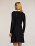 Robe midi évasée en maille avec applications image number 1