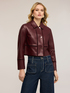 Cropped jacket with perforated details image number 0