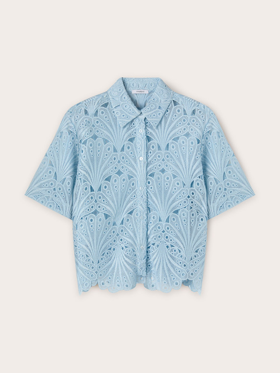 Chemise en dentelle macramé