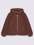 Two-material jacket with hood and zip image number 4