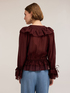 Blusa in voile con volants image number 1