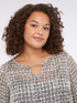 Printed blouse with cut-out detail image number 2