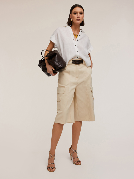 Camicia maniche corte in lino