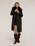 Mixed wool coat with removable collar image number 0