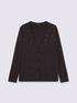 Cardigan with floral embroidery and polka dots image number 5