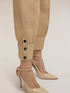 Pants with cuff in poplin image number 3