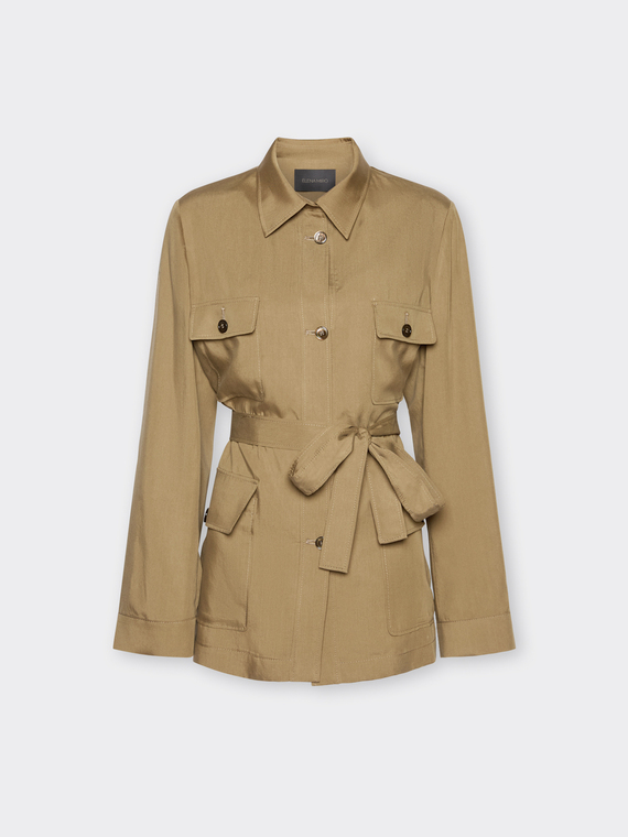 Sahariana in tencel con cintura