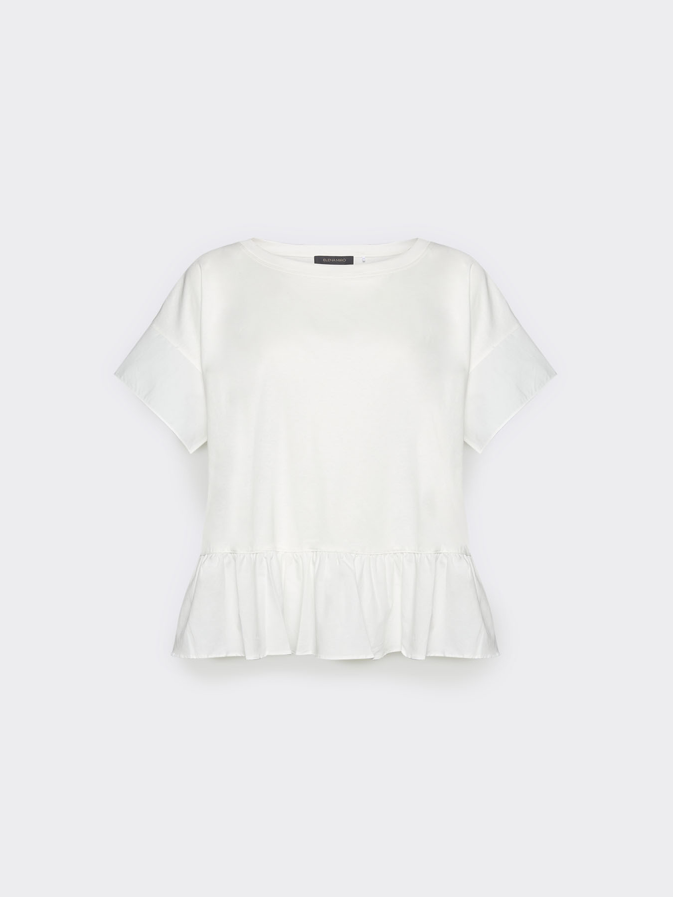 T-Shirt mit Volant am Saum image number 4