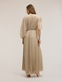 Metallic pleated long dress image number 1