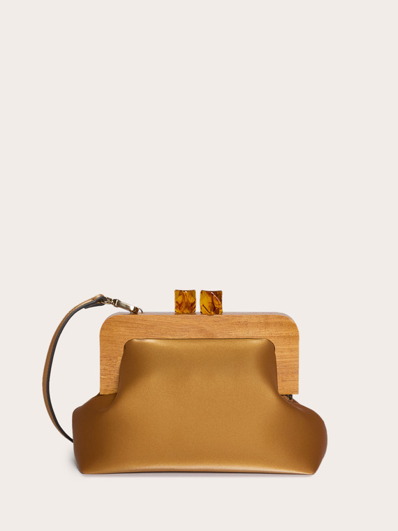 Rigid clutch with wooden detail