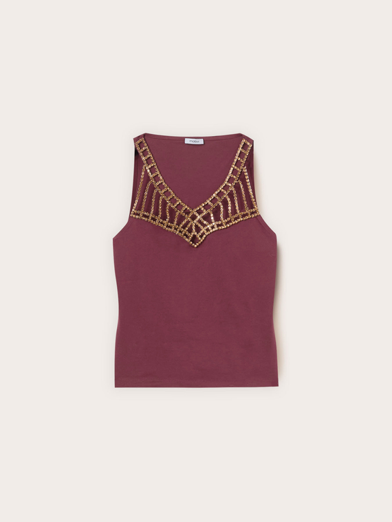 Mesh rhinestone top