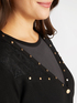 Cardigan mit Nieten und Spitzendetail image number 1