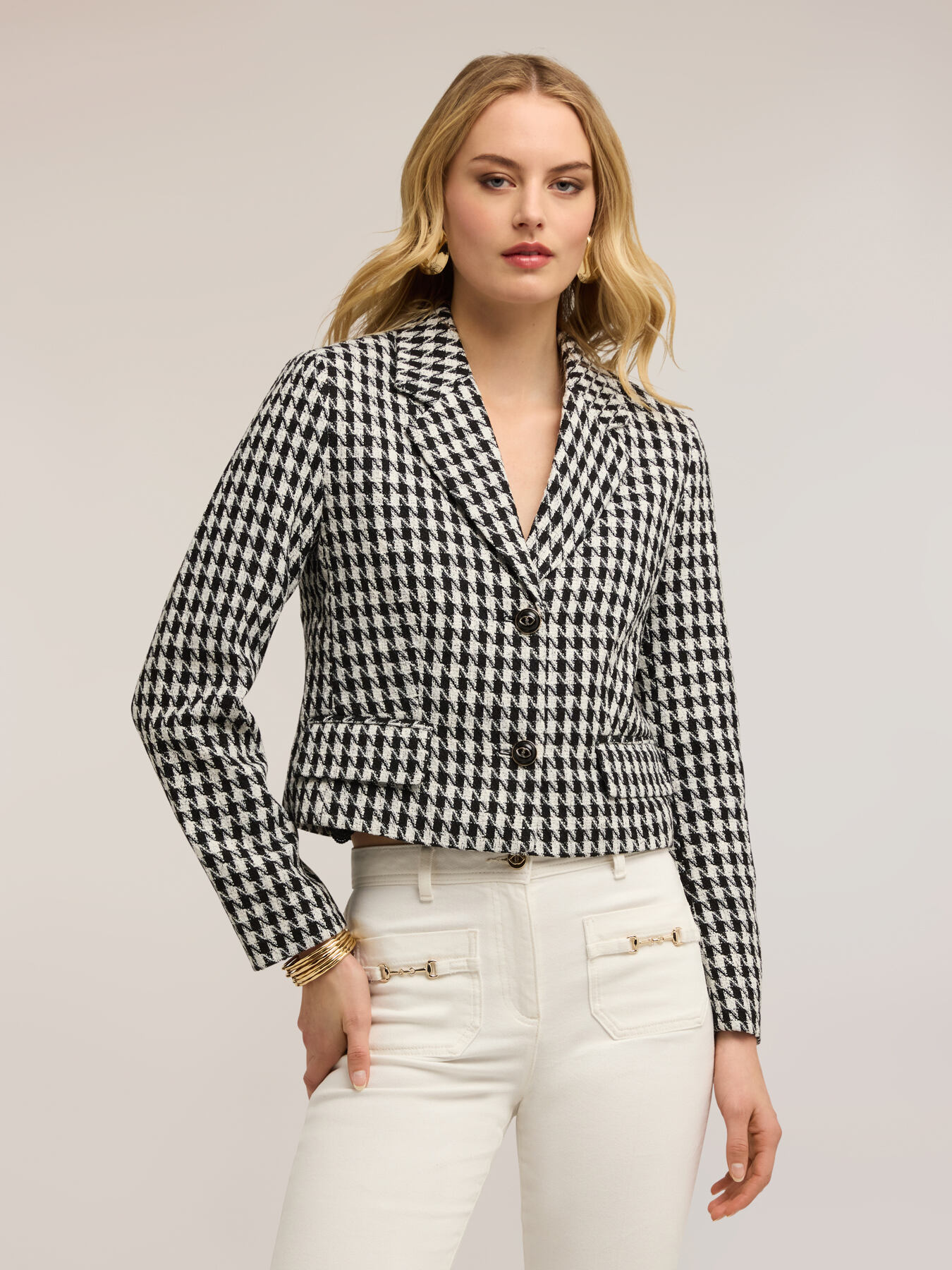 Kurze Hahnentritt-Jacke image number 0