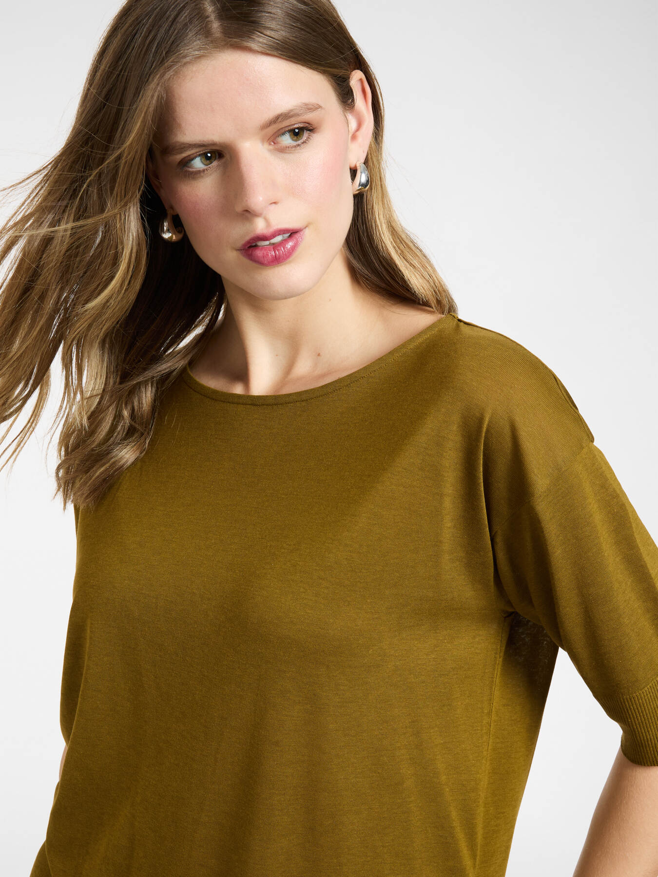 T-shirt in lyocell blend yarn image number 2