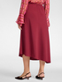 Asymmetrical skirt in stretch cady image number 1