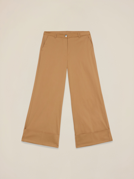 Cropped pants with cuff