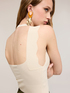 Sweater with scalloped edge and back cut-out image number 3