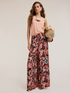 Flowing palazzo pants with ethnic pattern image number 2