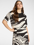 Printed blouse in viscose twill image number 0