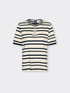 Striped t-shirt with embroidery image number 4